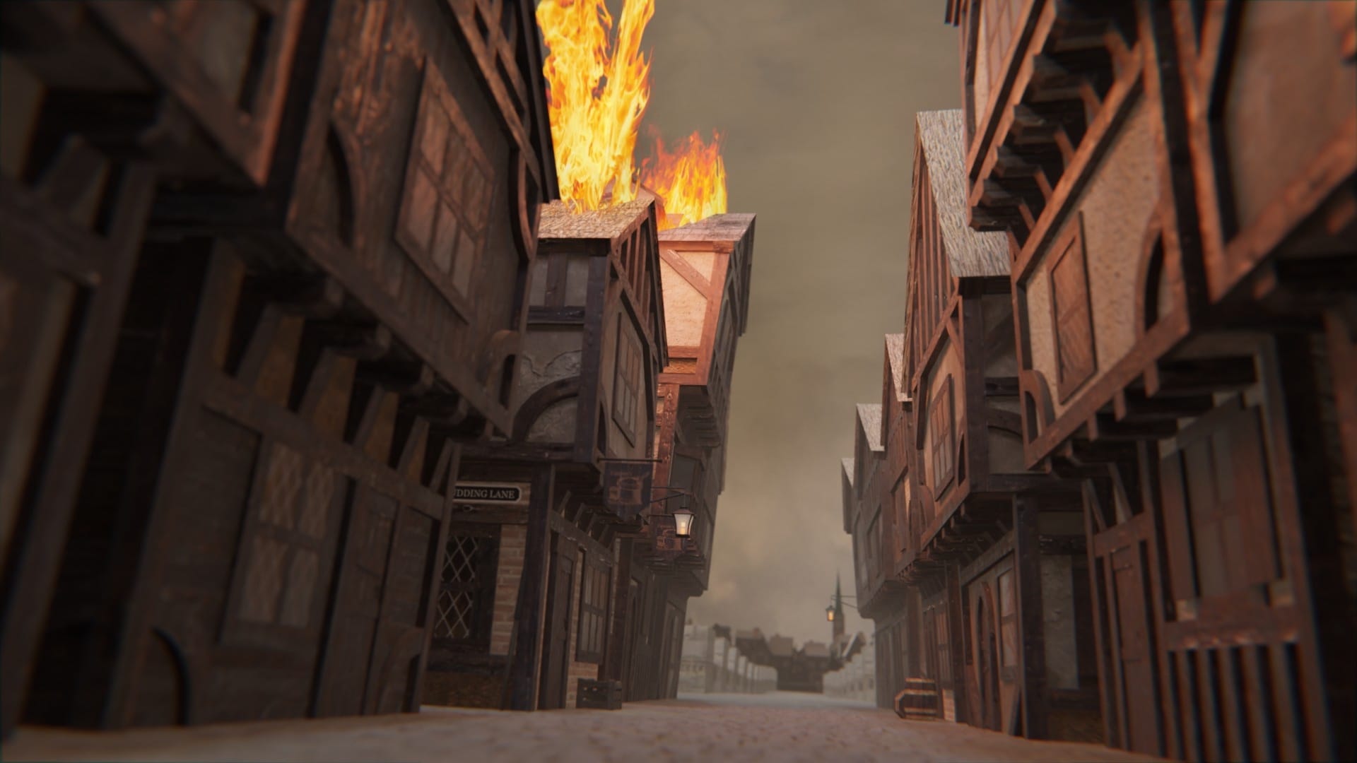 Students learning about the Great Fire of London